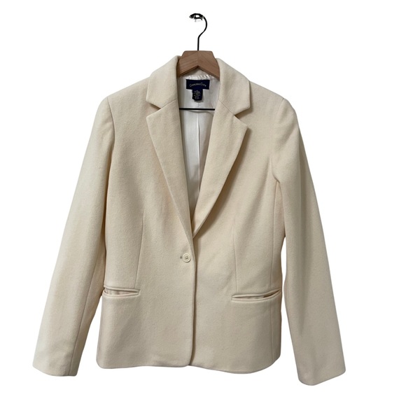 Charter Club Jackets & Blazers - Charter Club Wool-Cashmere Cream Blazer Size 10